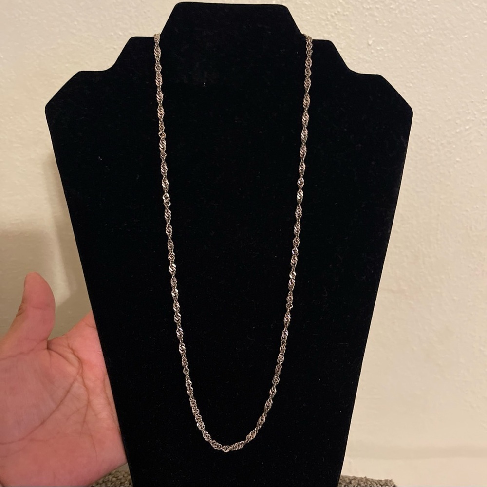 925 Italy silver Twist Design Chain 23"